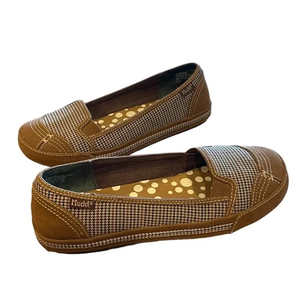 Mudd “Jaman” Houndstooth and Faux suede Slip On Sneakers Size 8 - Picture 9 of 11